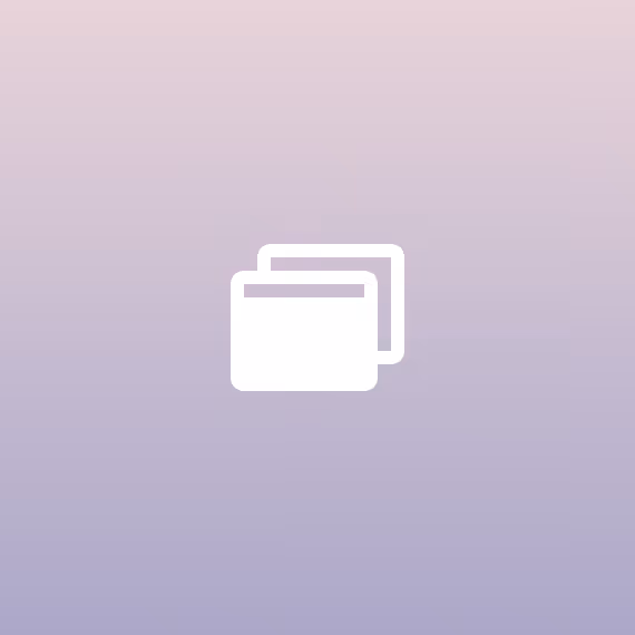 White overlapping window icons on a soft purple and pink gradient background.