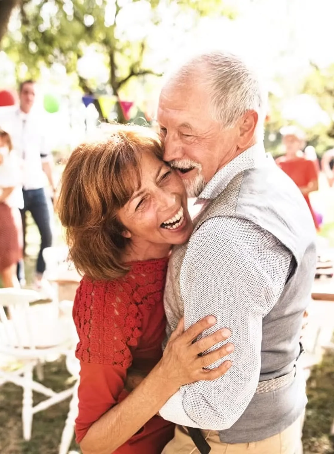 Hearing care patient smiling