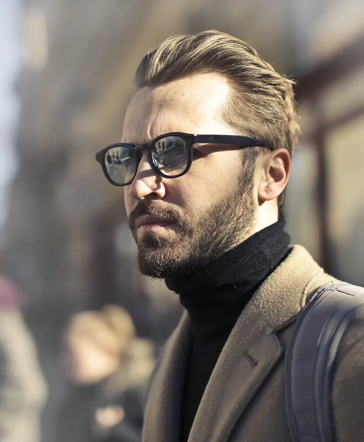 Man wearing designer eyewear frames