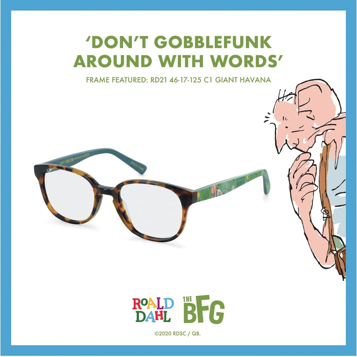 Roald Dahl BFG children's eyewear frames