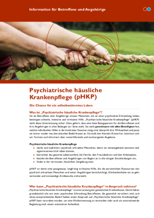Factsheets "Psychiatrische häusliche Krankenpflege"