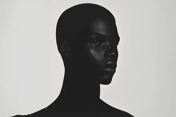 Dramatic Portrait with Light and Shadow