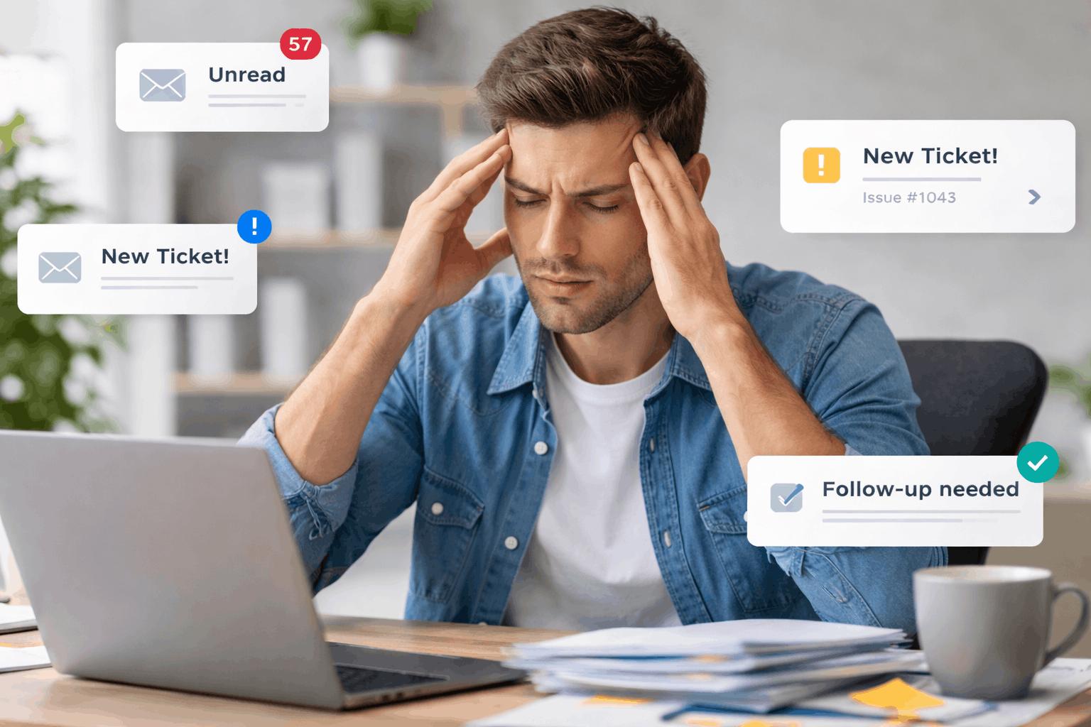 Iemand die achter een laptop zit en een blog typt