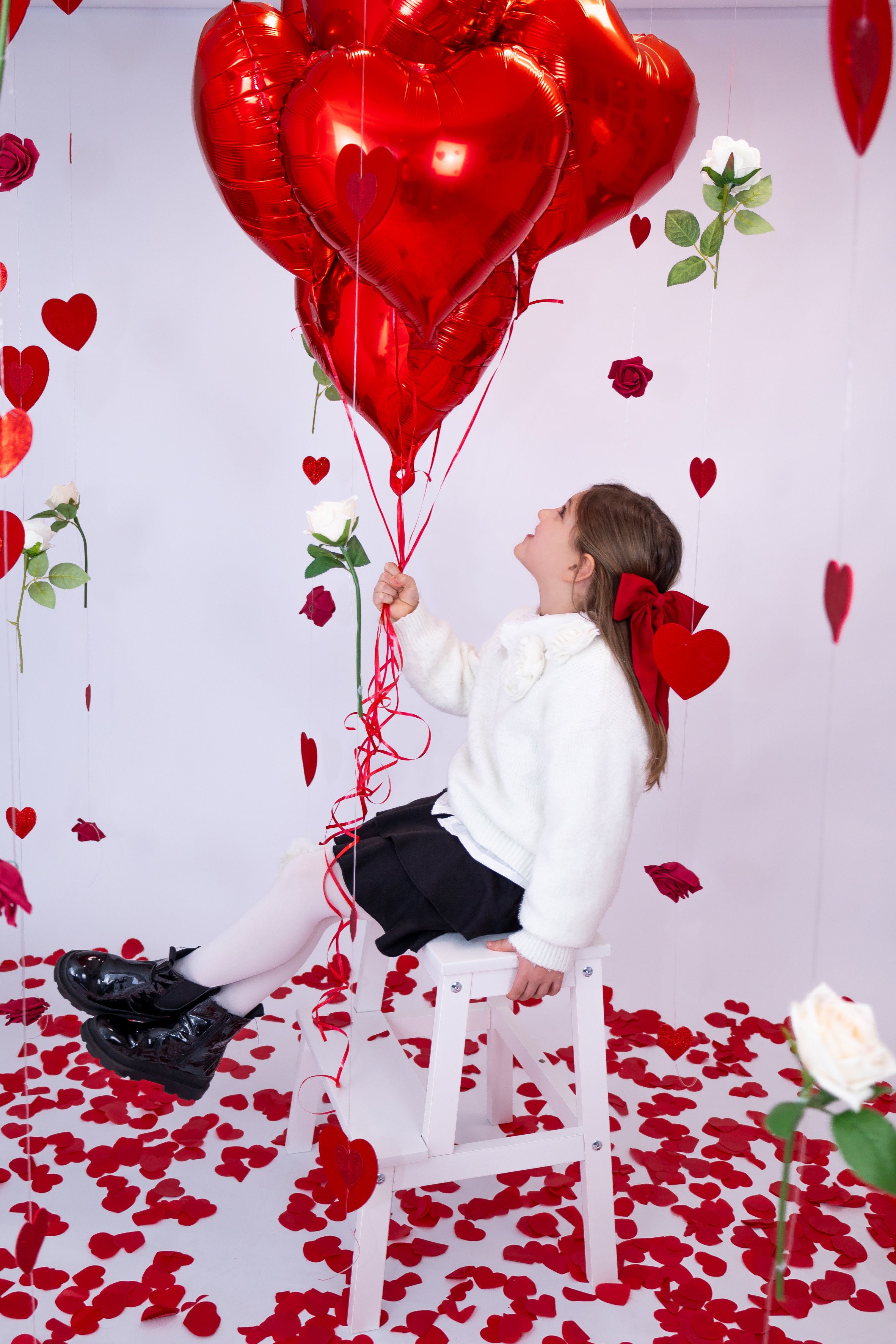 image of a child getting fitted for glasses