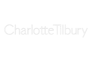 Charlotte Tilbury brand name in white text on a black background.