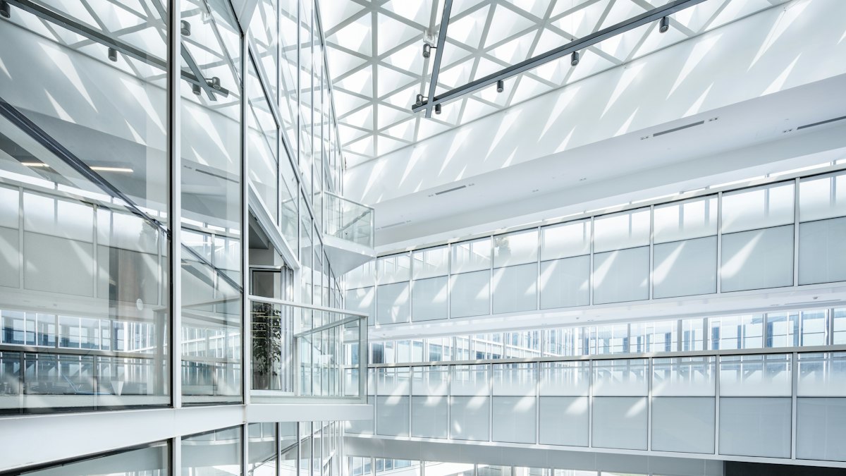 Immeuble de bureaux vitré