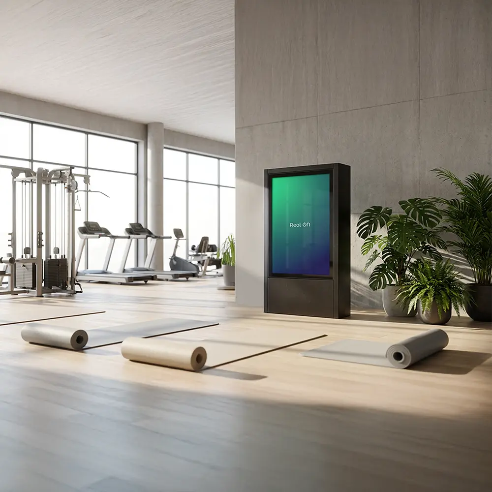 Wyświetlacz reklamowy Real ON w hotelu – digital signage do lobby, restauracji i strefy wellness