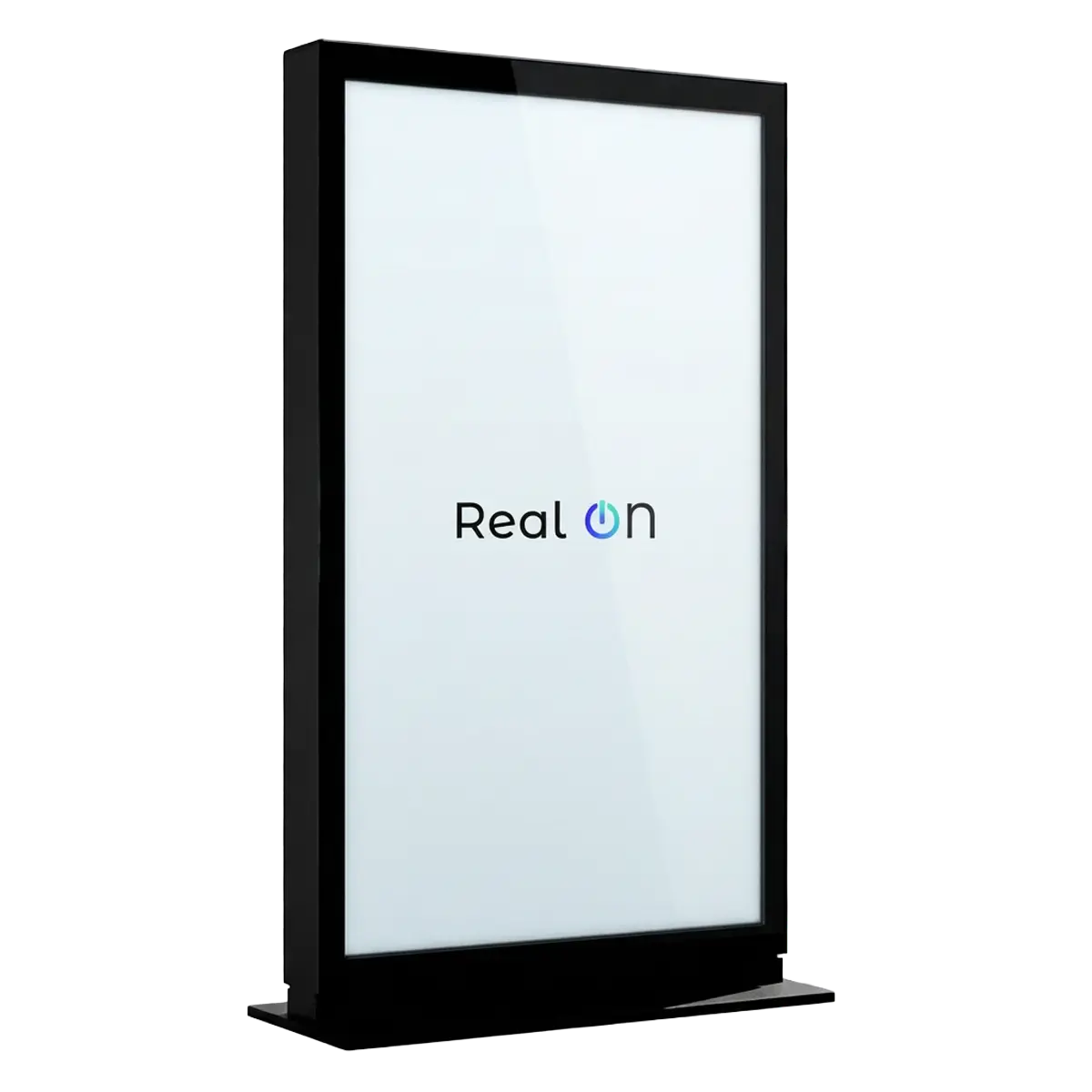 Totem reklamowy Real ON - nowoczesna komunikacja wizualna digital signage Warszawa
