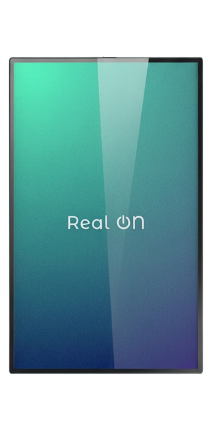 Wyświetlacz naścienny Real ON – wymiary urządzenia, nowoczesna komunikacja wizualna digital signage Warszawa