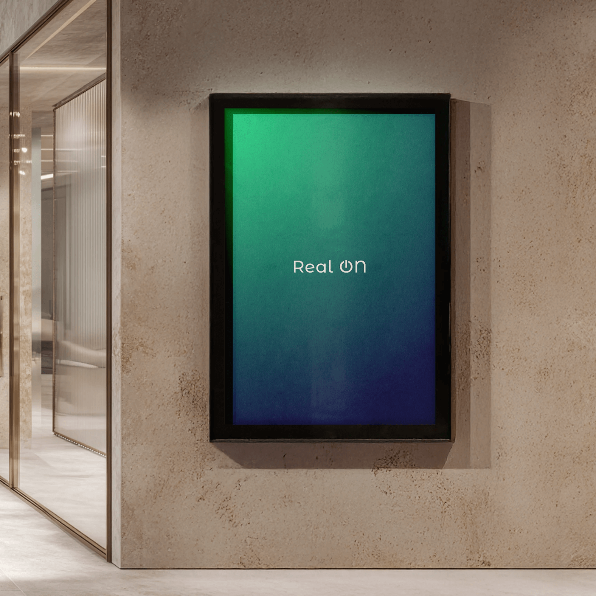 Wyświetlacz naścienny Real ON –  nowoczesna komunikacja wizualna digital signage Warszawa