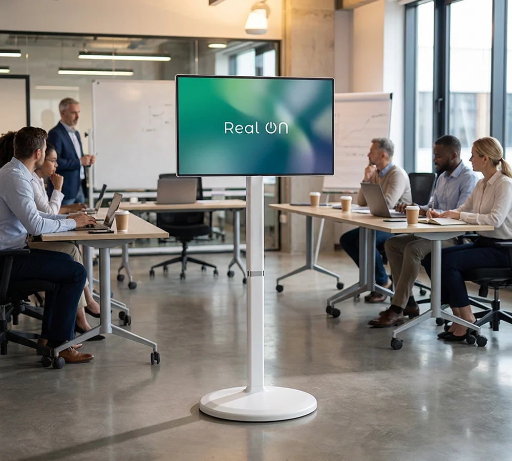 Monitor All in One marki Real ON - digital signage i wyświetlacze reklamowe premium Warszawa