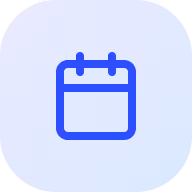 Blue outlined 3D wireframe cube icon.