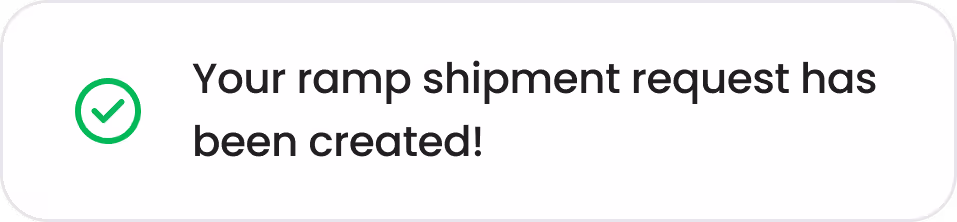 Notification with an icon indicating that only 50 units remain of the product with stock code STJ3453.