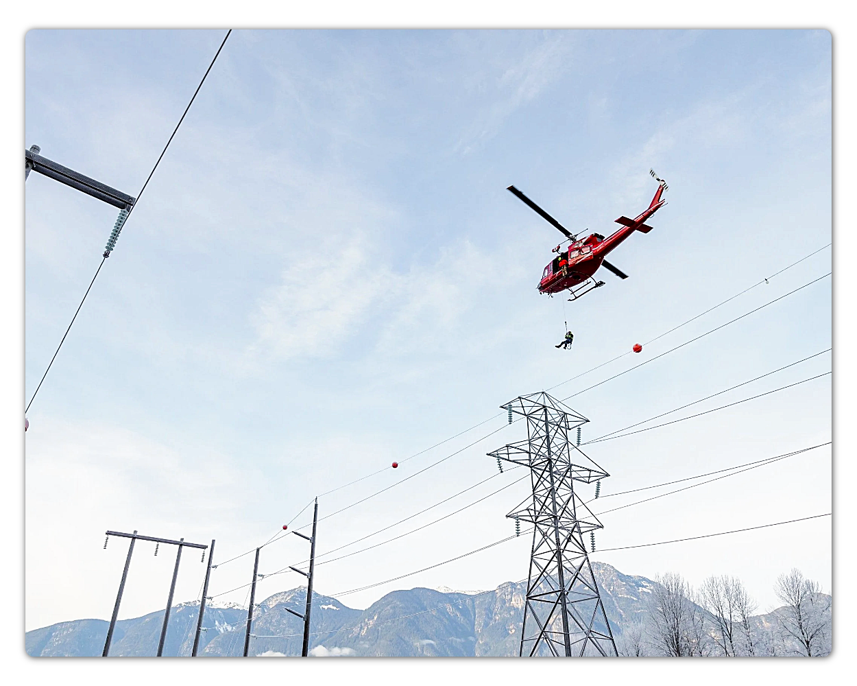 Helicopter power line patrol and inspection