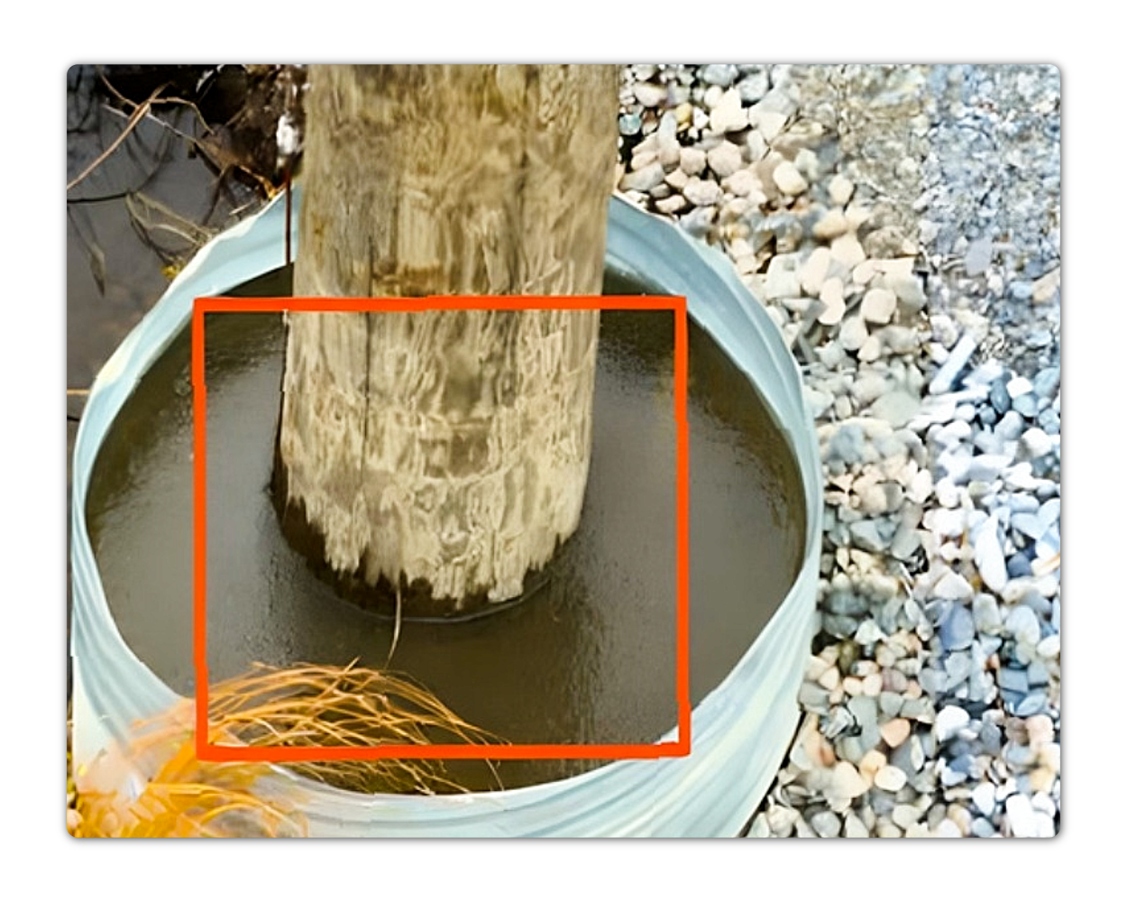 early evidence of tower lean and flooded footings substantiated.