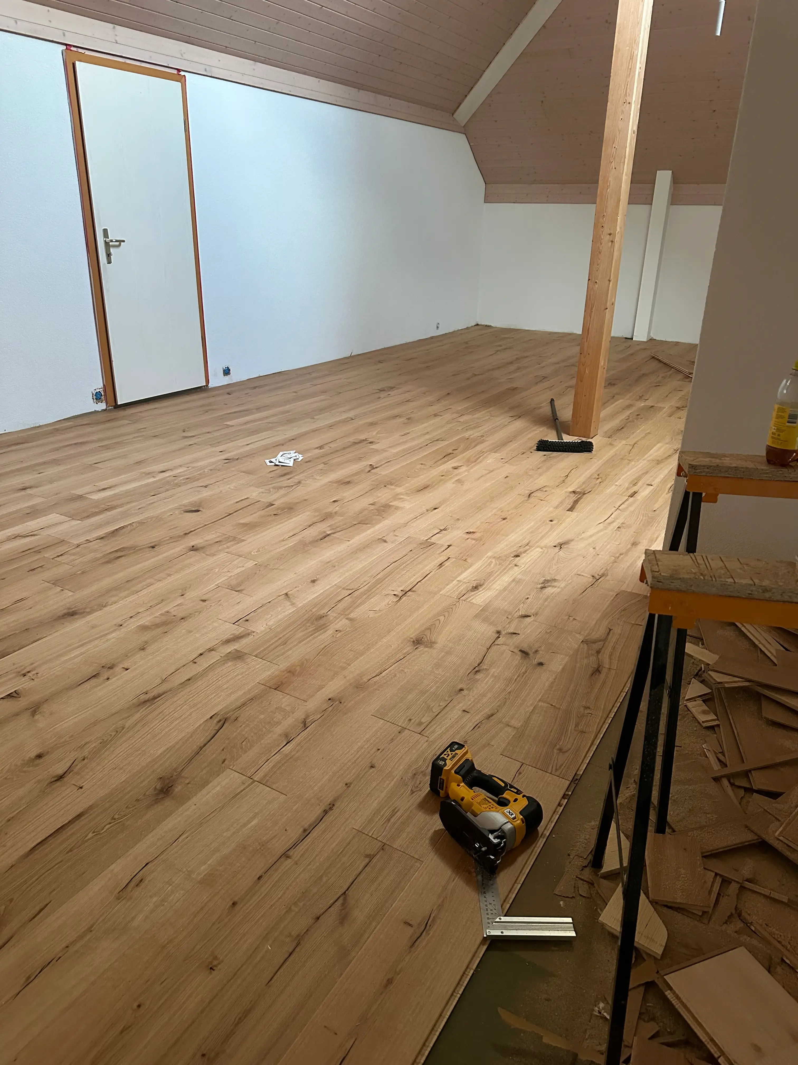 Photo d'une pose de parquet