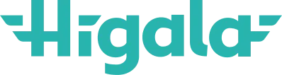 Higala logo in teal font.