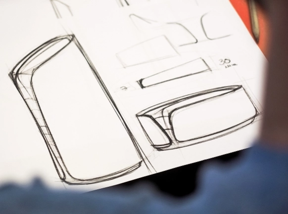 Fotografia de uns sketches do router.