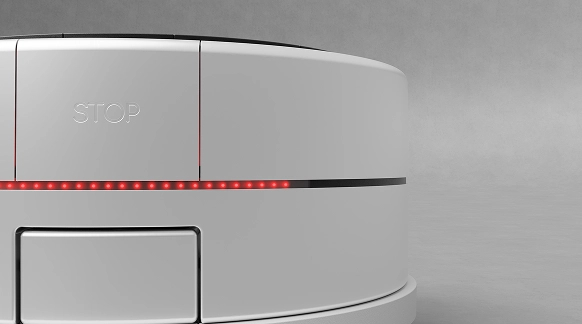 Render de um detalhe da parte de trás do robot (versão branca).
