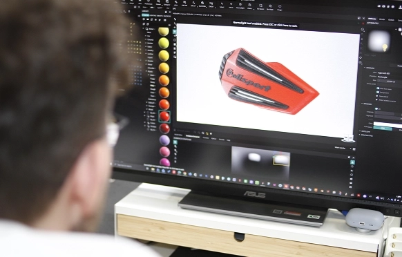 Fotografia da texturização e render a serem feitos no computador.,