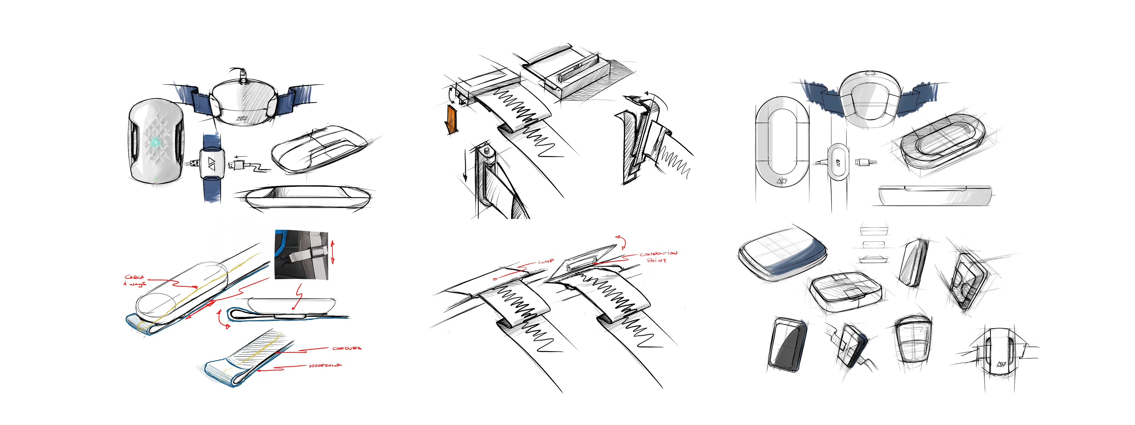 Sketches do produto.