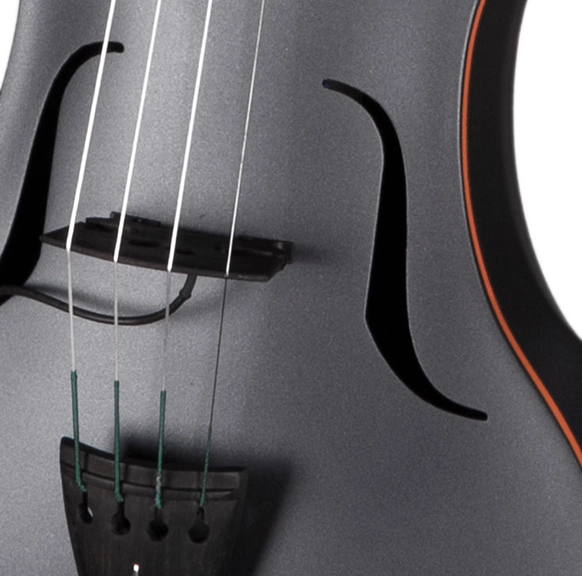Fotografia de um detalhe do violino.