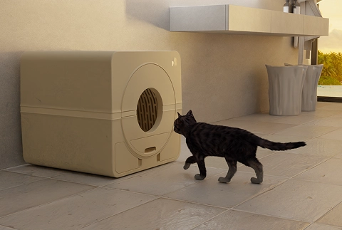 It doesn't teach your cat to flush the toilet yet. But it's getting close.