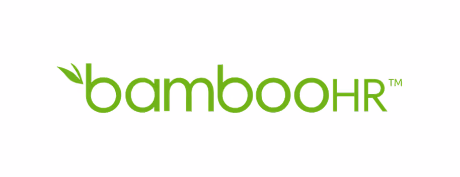 Green BambooHR logo with a leaf accent on white background.
