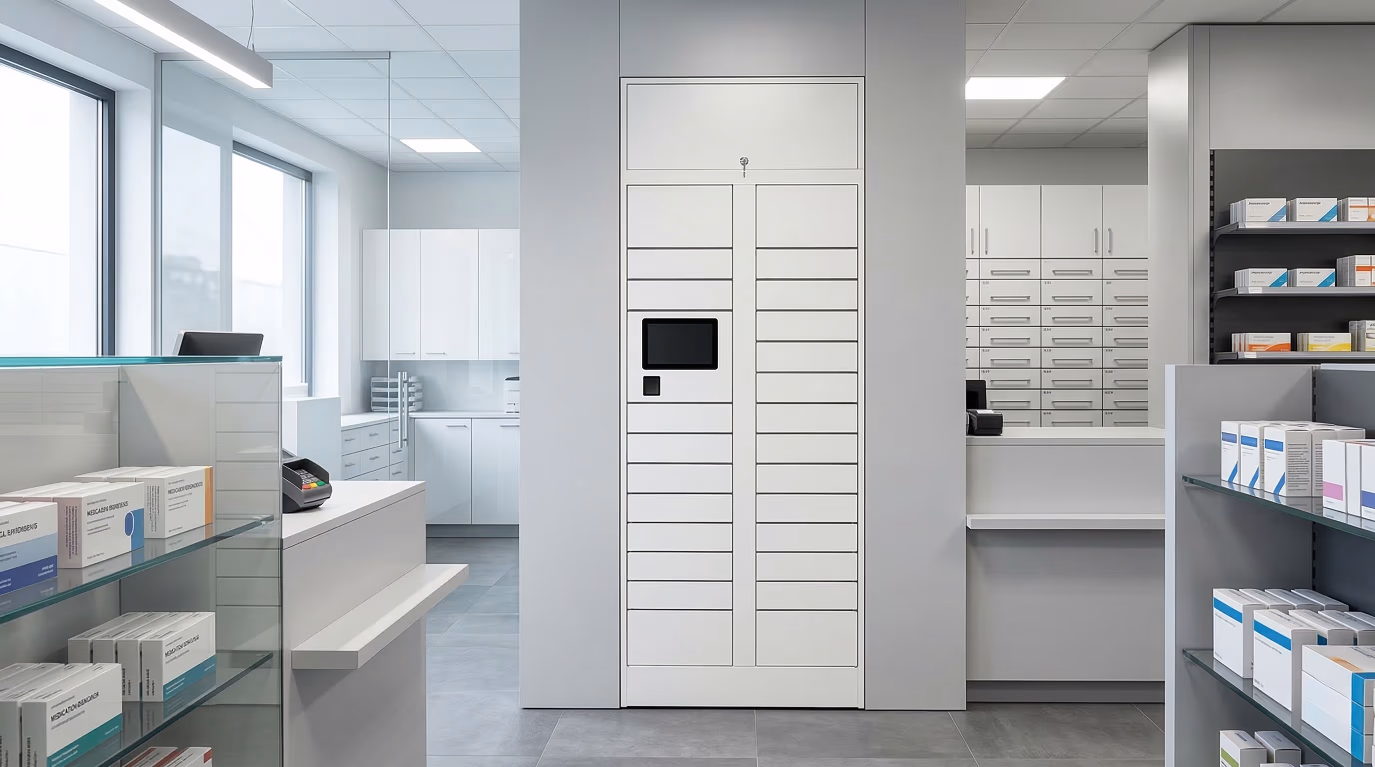 Smart Lockers para redes de farmacias y dispensación de medicamentos
