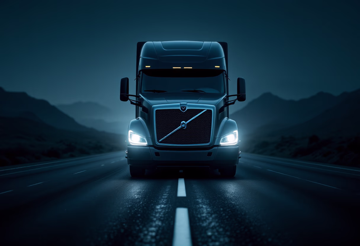 image of truck on the road