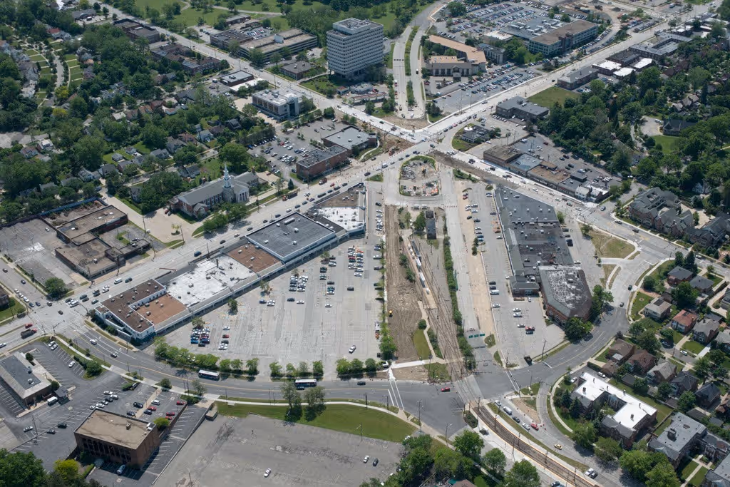 Southeast corner of Van Aken District, circa 2000