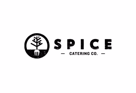 Spice Catering Co black and white Logo