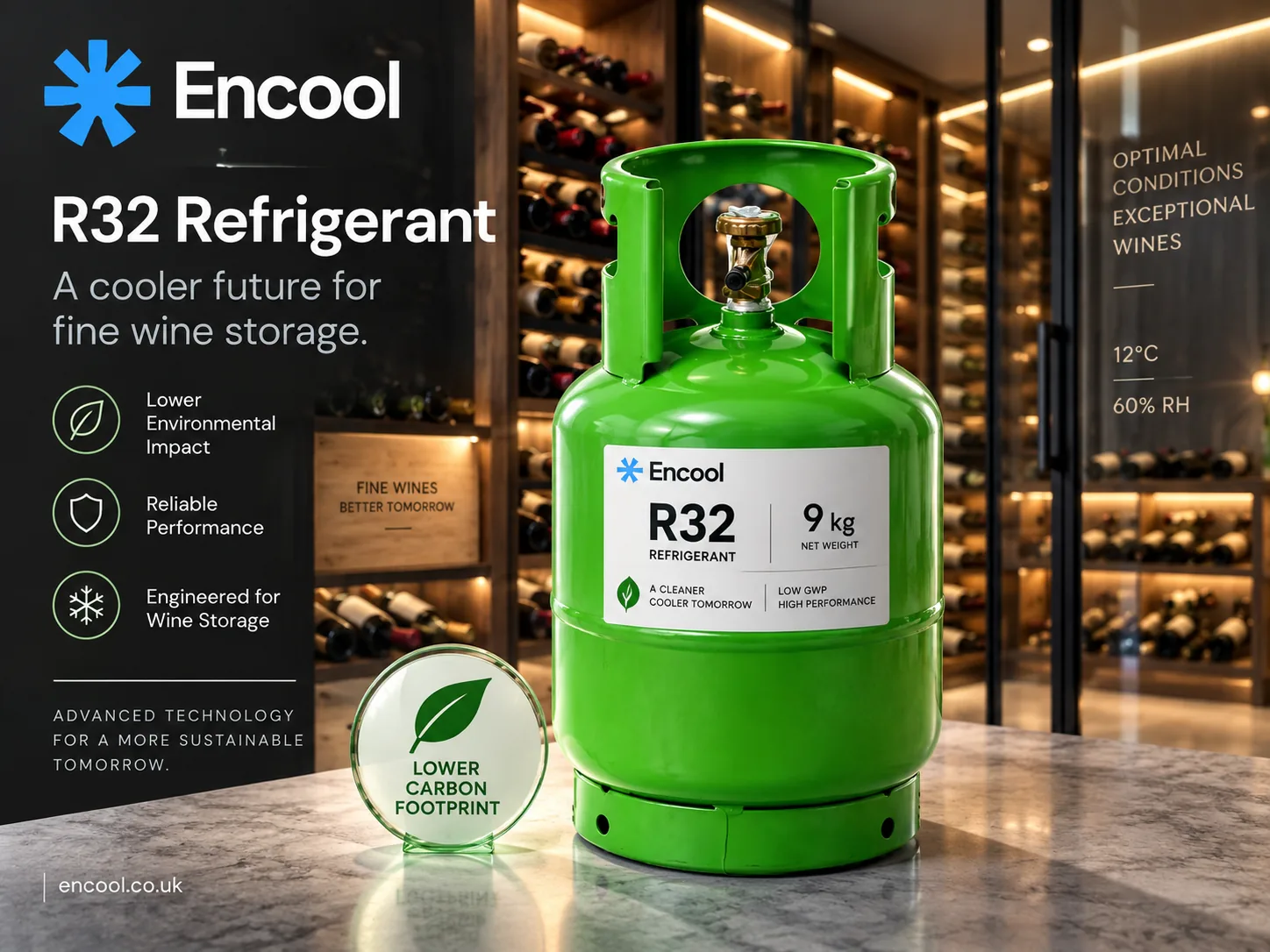 R32 refrigerant wine cellar cooling system