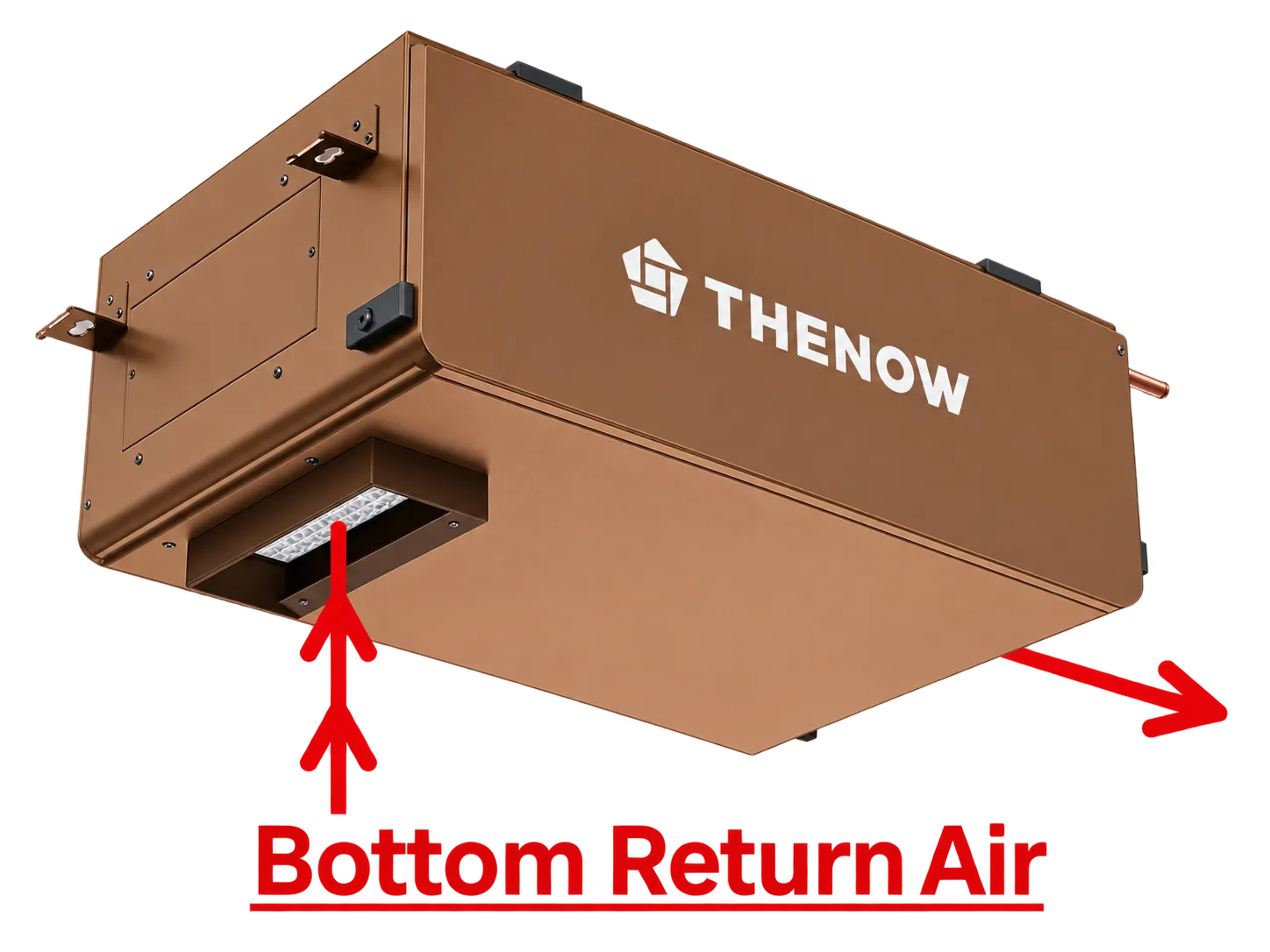 VHSN-J15 evaporator configured for bottom return air
