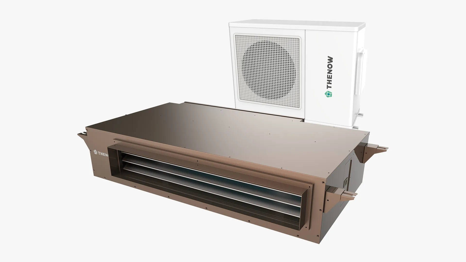 HSN-J60 ducted split wine cellar cooling unit with matching outdoor condenser