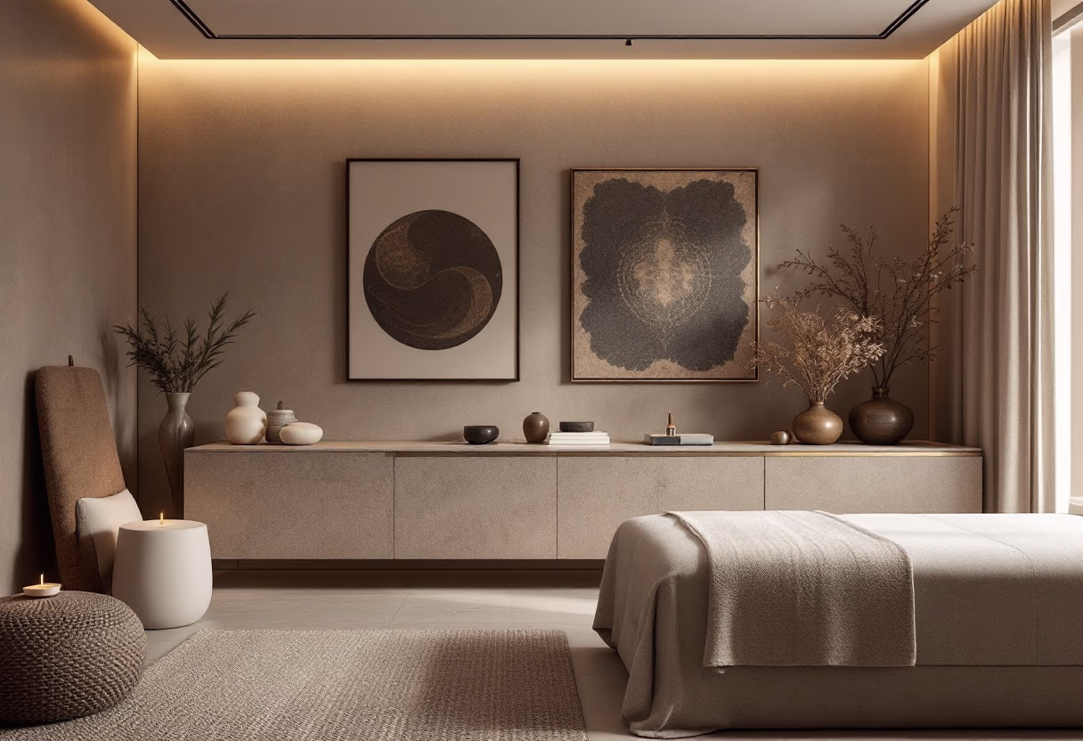 image of a peaceful acupuncture therapy room