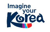 Imagine your Korea logo with the word Korea stylized and a colorful curved design beneath the text.