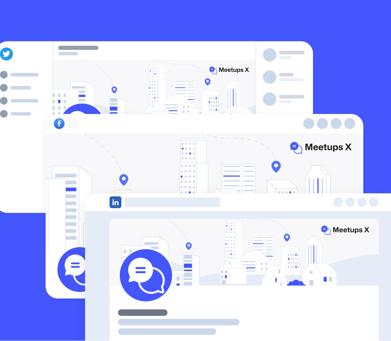 Meetups X - Social Media Assets - Event Directory Webflow Template