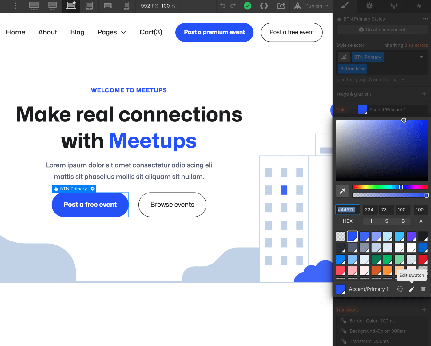 Color - Meetups X Webflow Template
