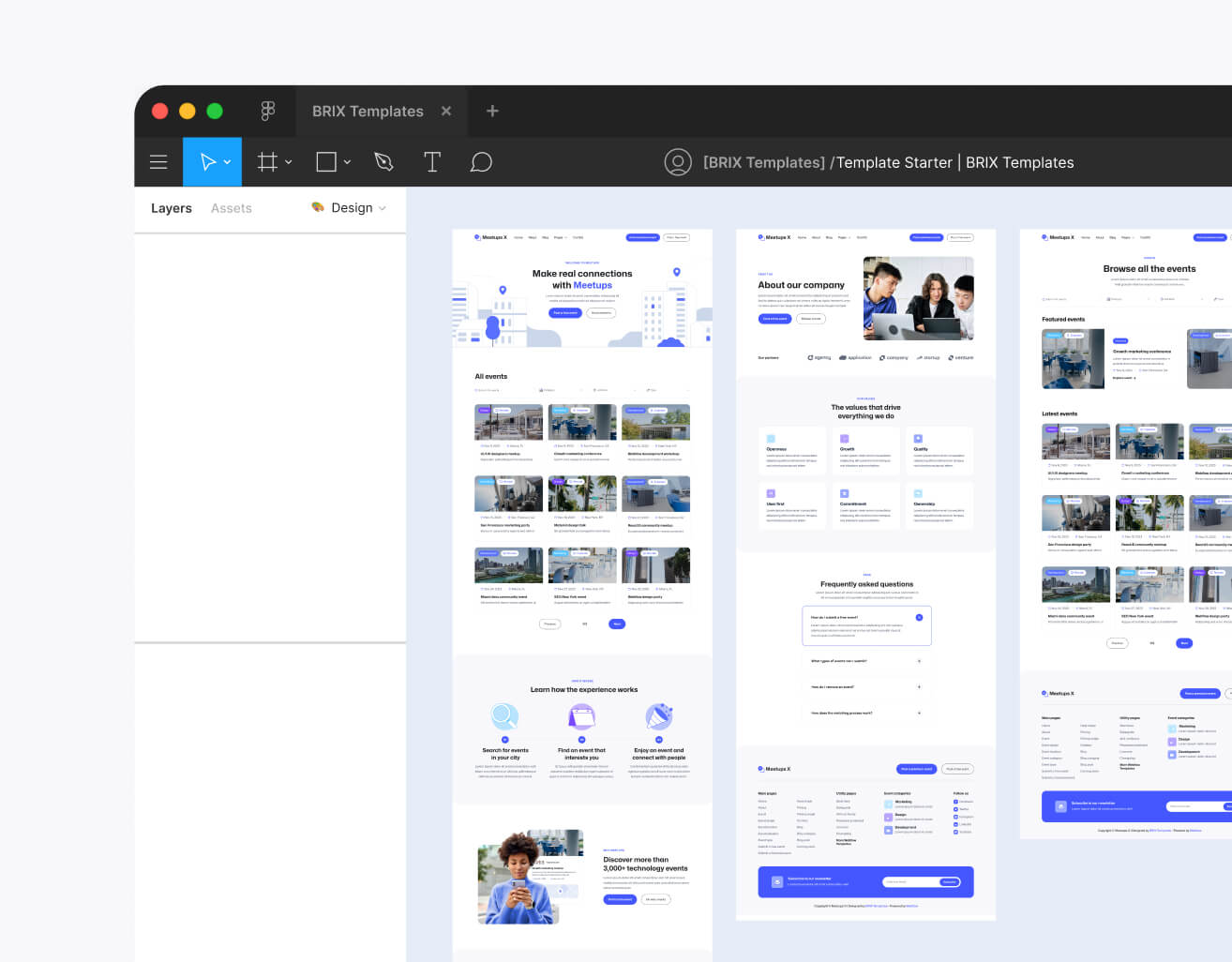 Figma File Included - Meetups X Webflow Template