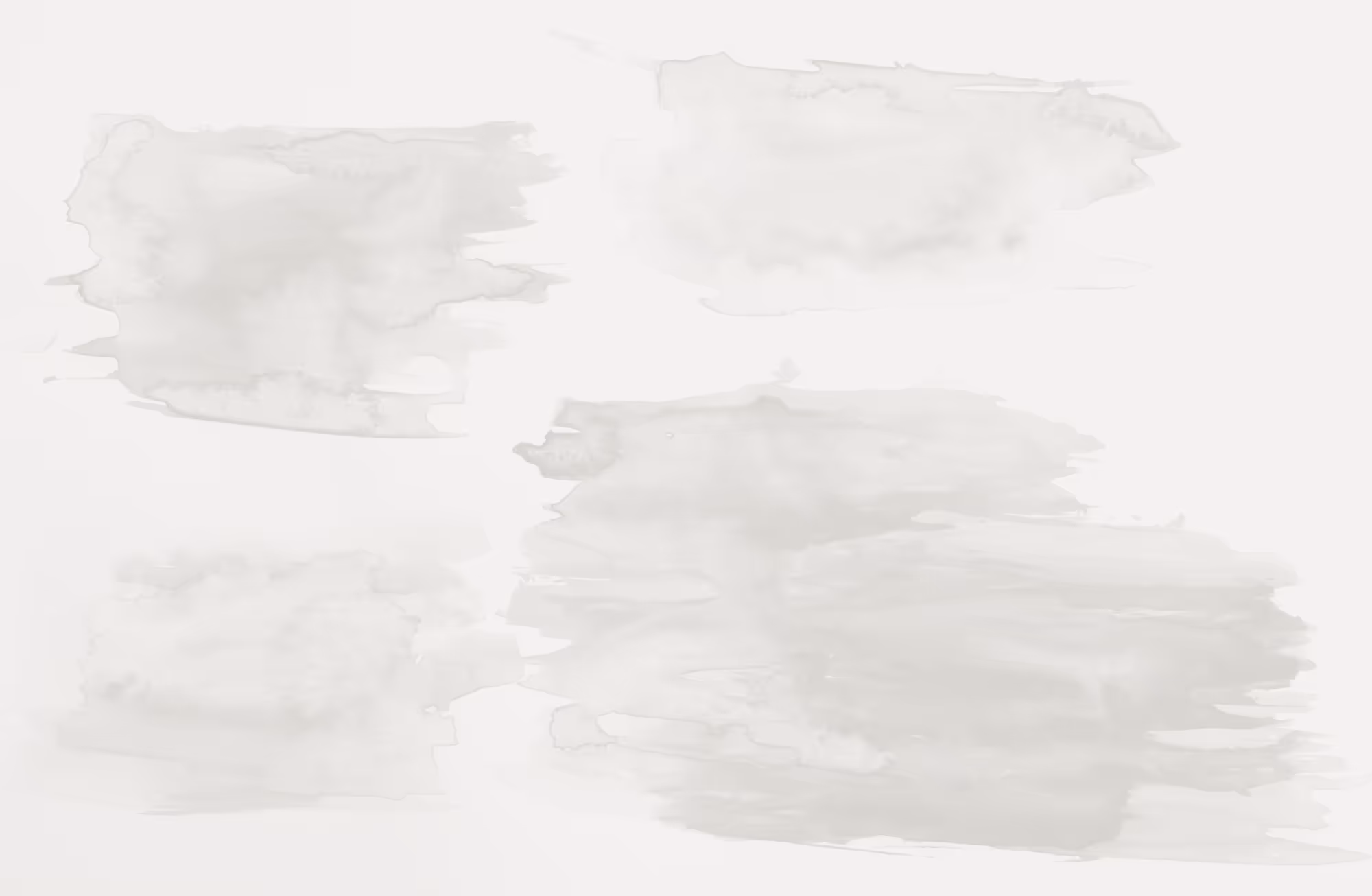 Light gray watercolor brush strokes on a white background.