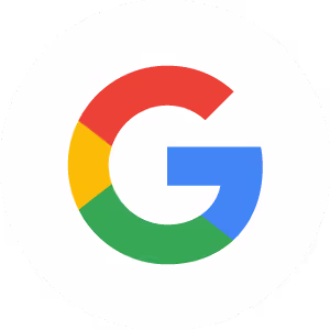 Google logo with a stylized G in red, yellow, green, and blue colors.