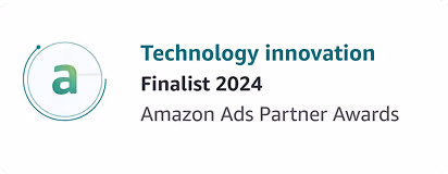 Amazon Ads Partner Awards 2024 finalist badge for Technology Innovation.