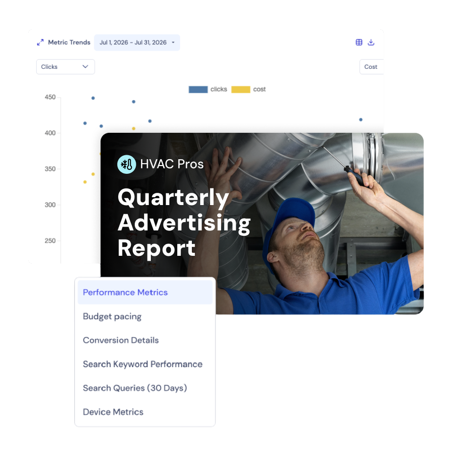 Quarterly advertising report built from multichannel data