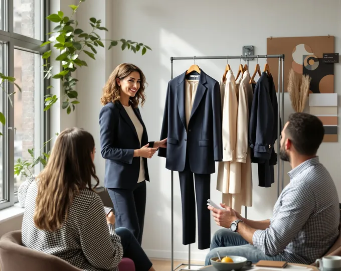 Bir adam, AI Teknoloji Gelişimi zaman çizelgesini gösteren büyük dijital ekrana sunum yapıyor, çok sayıda kişi tabletlerle dinliyor.