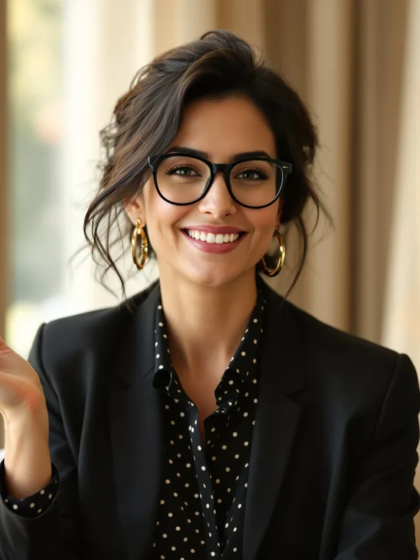 Üstten görünümde beyaz yuvarlak masalarda laptop, tablet ve yapışkan notlarla çalışan sekiz kişi ve ortada ayakta duran bir adam, modern ofis ortamı.