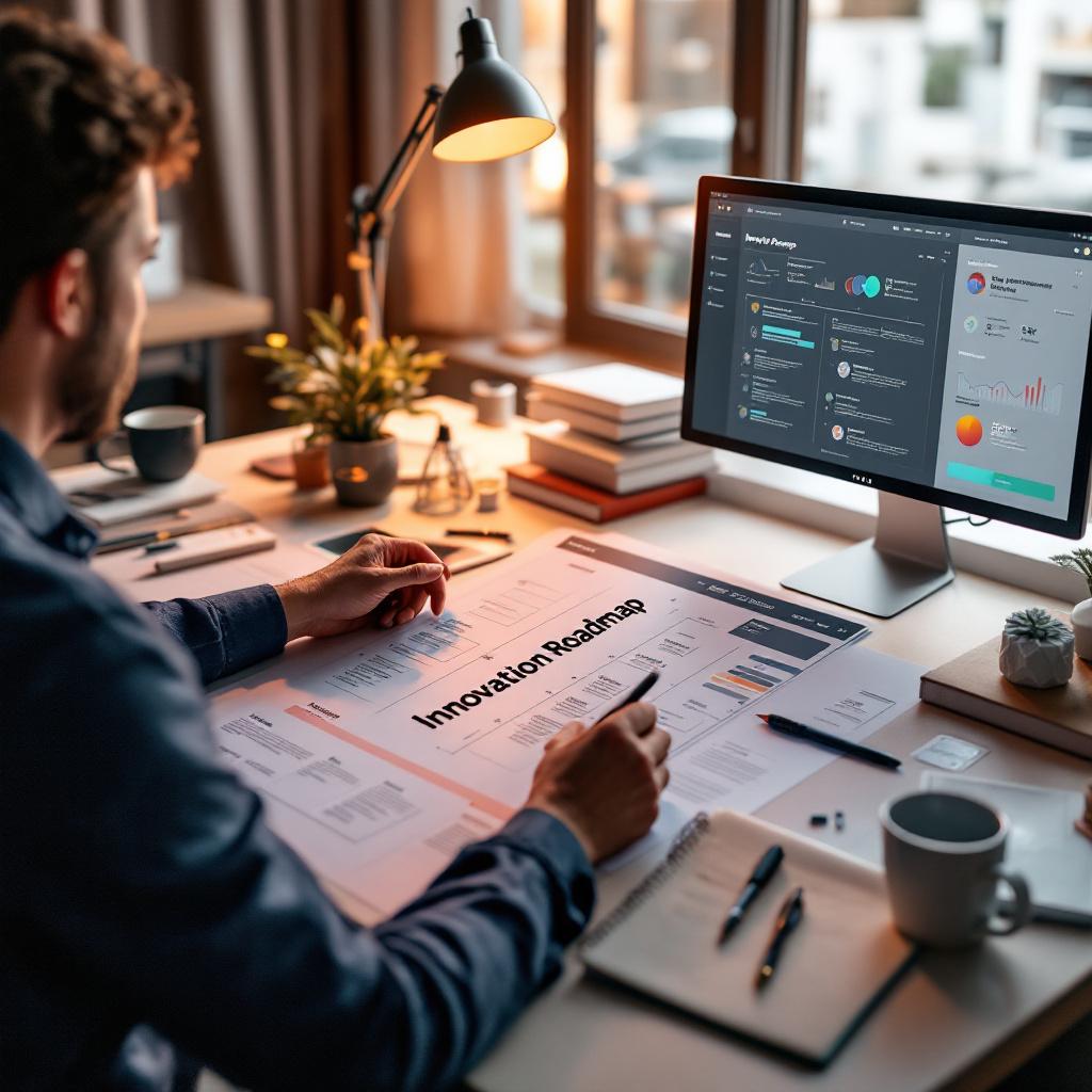 Mimari plan üzerinde yoğun yapı iskeleti ve merdivenlerle çevrili minyatür inşaat çalışanları ile model.
