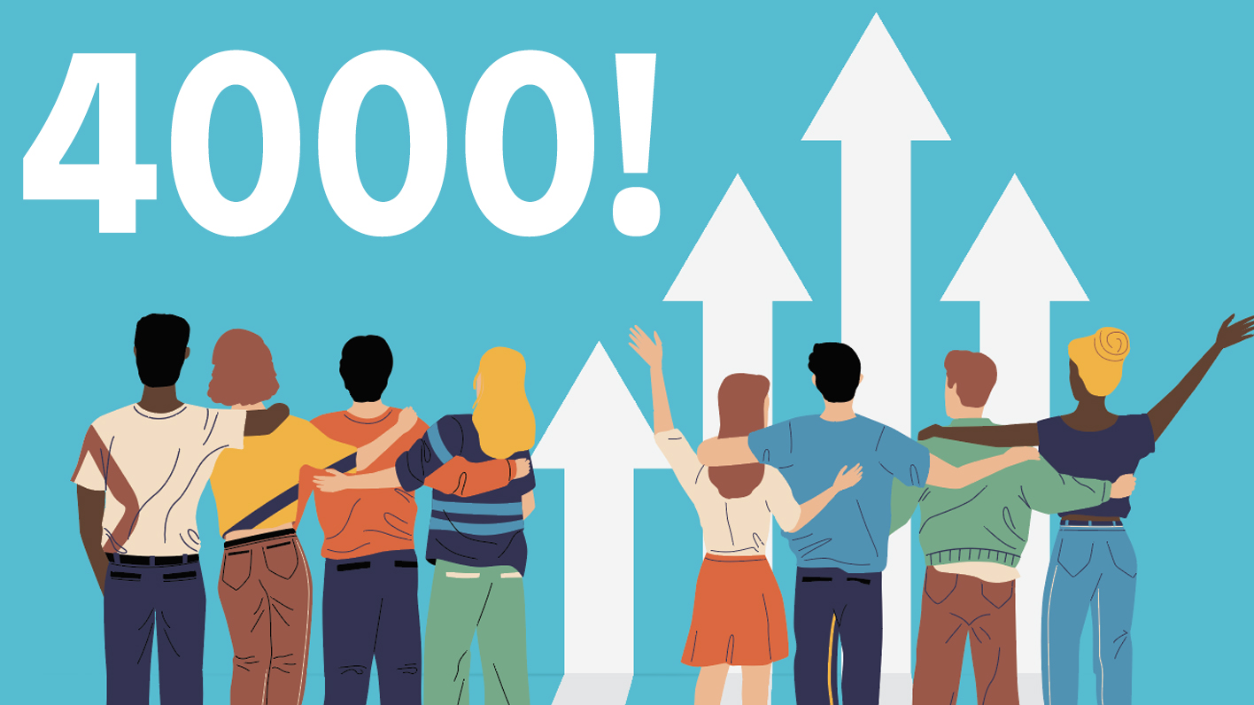 Vi har nå passert 4000 medlemmer!