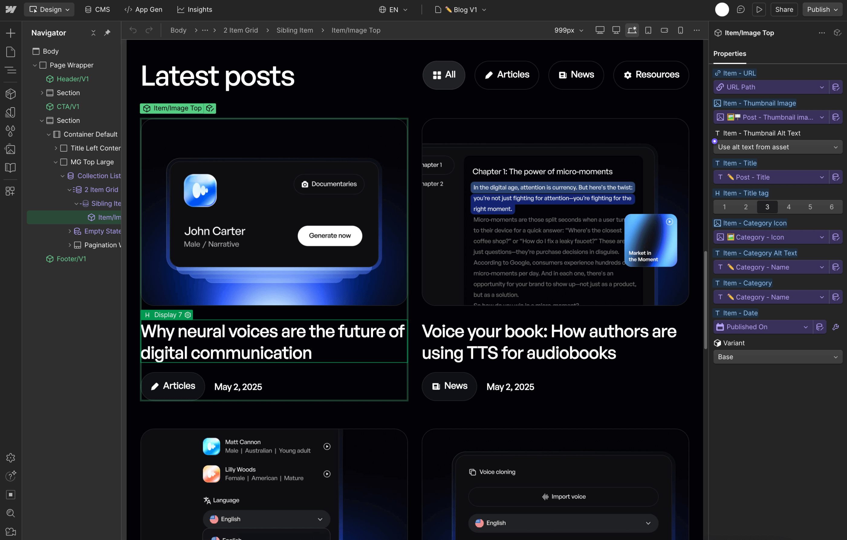 CMS Content - VoiceCloud - Webflow Template | BRIX Templates