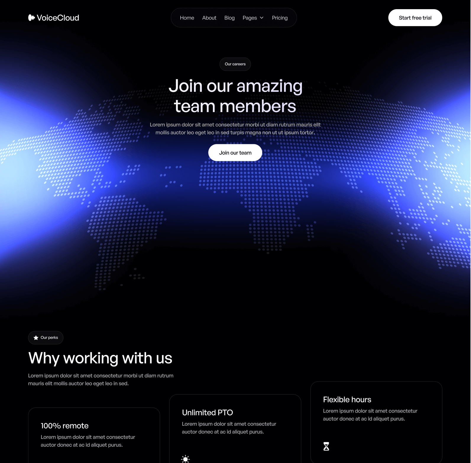 VoiceCloud - Careers Page - Text to Speech App Webflow Template | BRIX Templates